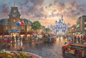 kinkade Painting - Disneyland 60th Anniversary Thomas Kinkade